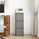 vidaXL Servírovacia skriňa so zásuvkou Staré drevo 30,5 x 27 x 84,5 cm – Obrázok 3