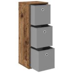 vidaXL Servírovacia skriňa so zásuvkou Staré drevo 30,5 x 27 x 84,5 cm – Obrázok 4