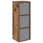 vidaXL Servírovacia skriňa so zásuvkou Staré drevo 30,5 x 27 x 84,5 cm – Obrázok 7