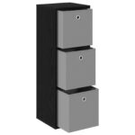 vidaXL Servírovacia skriňa so zásuvkou Čierny dub 35 x 32 x 99,5 cm – Obrázok 4