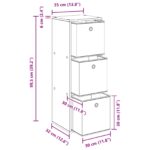 vidaXL Servírovacia skriňa so zásuvkou Betónová šedá 35 x 32 x 99,5 cm – Obrázok 11