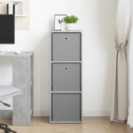 vidaXL Servírovacia skriňa so zásuvkou Betónová šedá 35 x 32 x 99,5 cm – Obrázok 3