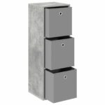 vidaXL Servírovacia skriňa so zásuvkou Betónová šedá 35 x 32 x 99,5 cm – Obrázok 4
