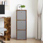 vidaXL Servírovacia skriňa so zásuvkou Dymová dub 35 x 32 x 99,5 cm – Obrázok 3