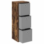 vidaXL Servírovacia skriňa so zásuvkou Dymová dub 35 x 32 x 99,5 cm – Obrázok 4
