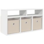 vidaXL Nízka skriňa so zásuvkou Biela 72 x 22,5 x 38 cm – Obrázok 2