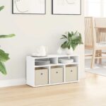 vidaXL Nízka skriňa so zásuvkou Biela 72 x 22,5 x 38 cm – Obrázok 4