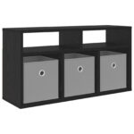 vidaXL Nízka skriňa so zásuvkou Čierny dub 72 x 22,5 x 38 cm – Obrázok 2