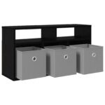 vidaXL Nízka skriňa so zásuvkou Čierny dub 72 x 22,5 x 38 cm – Obrázok 5