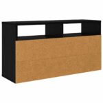 vidaXL Nízka skriňa so zásuvkou Čierny dub 72 x 22,5 x 38 cm – Obrázok 8