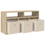 vidaXL Nízka skriňa so zásuvkou Sonoma dub 72 x 22,5 x 38 cm – Obrázok 3