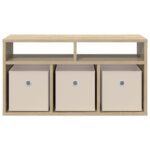 vidaXL Nízka skriňa so zásuvkou Sonoma dub 72 x 22,5 x 38 cm – Obrázok 4