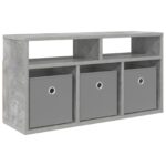 vidaXL Nízka skriňa so zásuvkou Betónová šedá 72 x 22,5 x 38 cm – Obrázok 2