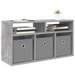 vidaXL Nízka skriňa so zásuvkou Betónová šedá 72 x 22,5 x 38 cm – Obrázok 3