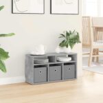 vidaXL Nízka skriňa so zásuvkou Betónová šedá 72 x 22,5 x 38 cm – Obrázok 4