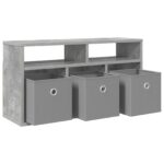 vidaXL Nízka skriňa so zásuvkou Betónová šedá 72 x 22,5 x 38 cm – Obrázok 5