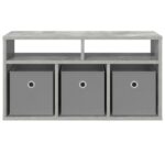 vidaXL Nízka skriňa so zásuvkou Betónová šedá 72 x 22,5 x 38 cm – Obrázok 6