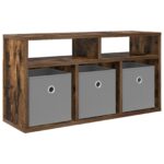 vidaXL Nízka skriňa so zásuvkou Dymová dub 72 x 22,5 x 38 cm – Obrázok 2