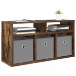 vidaXL Nízka skriňa so zásuvkou Dymová dub 72 x 22,5 x 38 cm – Obrázok 3