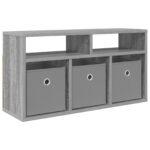vidaXL Nízka skriňa so zásuvkou Sivý Sonoma 72 x 22,5 x 38 cm – Obrázok 2