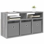 vidaXL Nízka skriňa so zásuvkou Sivý Sonoma 72 x 22,5 x 38 cm – Obrázok 3