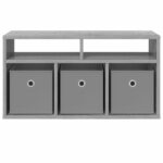 vidaXL Nízka skriňa so zásuvkou Sivý Sonoma 72 x 22,5 x 38 cm – Obrázok 6