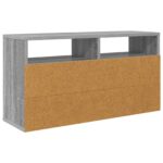 vidaXL Nízka skriňa so zásuvkou Sivý Sonoma 72 x 22,5 x 38 cm – Obrázok 8