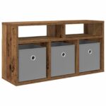 vidaXL Nízka skriňa so zásuvkou Staré drevo 72 x 22,5 x 38 cm – Obrázok 2
