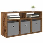 vidaXL Nízka skriňa so zásuvkou Staré drevo 72 x 22,5 x 38 cm – Obrázok 3