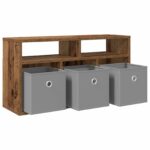 vidaXL Nízka skriňa so zásuvkou Staré drevo 72 x 22,5 x 38 cm – Obrázok 5