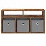 vidaXL Nízka skriňa so zásuvkou Staré drevo 72 x 22,5 x 38 cm – Obrázok 6
