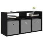 vidaXL Nízka skriňa so zásuvkou Čierny dub 87 x 27,5 x 43 cm – Obrázok 3