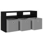 vidaXL Nízka skriňa so zásuvkou Čierny dub 87 x 27,5 x 43 cm – Obrázok 5
