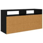 vidaXL Nízka skriňa so zásuvkou Čierny dub 87 x 27,5 x 43 cm – Obrázok 8