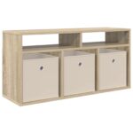 vidaXL Nízka skriňa so zásuvkou Sonoma dub 87 x 27,5 x 43 cm – Obrázok 2