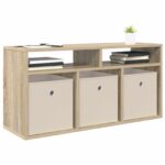 vidaXL Nízka skriňa so zásuvkou Sonoma dub 87 x 27,5 x 43 cm – Obrázok 3