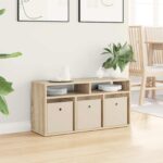 vidaXL Nízka skriňa so zásuvkou Sonoma dub 87 x 27,5 x 43 cm – Obrázok 4