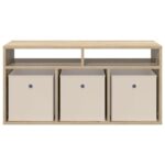 vidaXL Nízka skriňa so zásuvkou Sonoma dub 87 x 27,5 x 43 cm – Obrázok 6