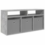 vidaXL Nízka skriňa so zásuvkou Betónová šedá 87 x 27,5 x 43 cm – Obrázok 2