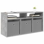 vidaXL Nízka skriňa so zásuvkou Betónová šedá 87 x 27,5 x 43 cm – Obrázok 3