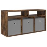 vidaXL Nízka skriňa so zásuvkou Dymová dub 87 x 27,5 x 43 cm – Obrázok 2