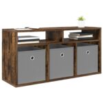 vidaXL Nízka skriňa so zásuvkou Dymová dub 87 x 27,5 x 43 cm – Obrázok 3
