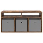 vidaXL Nízka skriňa so zásuvkou Dymová dub 87 x 27,5 x 43 cm – Obrázok 6