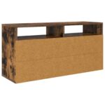 vidaXL Nízka skriňa so zásuvkou Dymová dub 87 x 27,5 x 43 cm – Obrázok 8