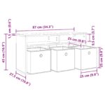 vidaXL Nízka skriňa so zásuvkou Sivý Sonoma 87 x 27,5 x 43 cm – Obrázok 13