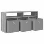 vidaXL Nízka skriňa so zásuvkou Sivý Sonoma 87 x 27,5 x 43 cm – Obrázok 5