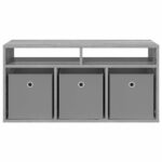 vidaXL Nízka skriňa so zásuvkou Sivý Sonoma 87 x 27,5 x 43 cm – Obrázok 6