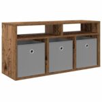 vidaXL Nízka skriňa so zásuvkou Staré drevo 87 x 27,5 x 43 cm – Obrázok 2