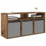 vidaXL Nízka skriňa so zásuvkou Staré drevo 87 x 27,5 x 43 cm – Obrázok 3