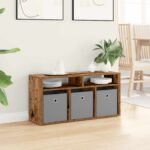 vidaXL Nízka skriňa so zásuvkou Staré drevo 87 x 27,5 x 43 cm – Obrázok 4